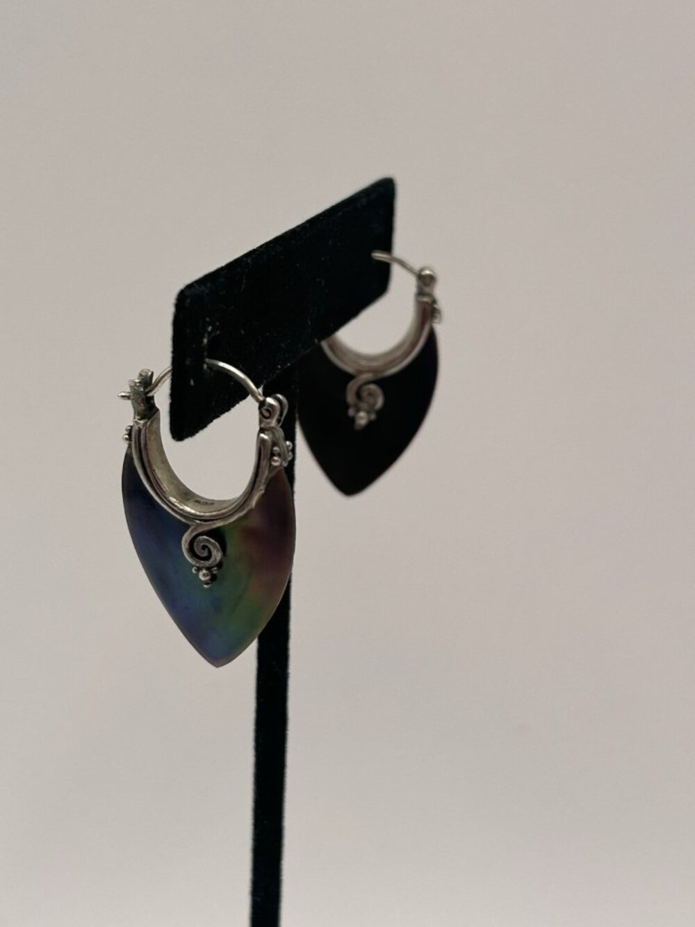 925 Sterling Silver Abalone Shell Earrings Jewelry Gift Women Tropical Holidays - Picture 8 of 15